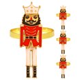 thumbnail image 1 of 4pcs Nutcracker Napkin Clips Christmas Nutcracker Decors Napkin Buckles Nutcracker Soldier Napkin Buckles, 1 of 1