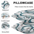 thumbnail image 4 of Turquoise Grey Outdoor Pillow Covers 18x18 Inch Throw Pillow Covers Set of 2 Waterproof Decorative Pillow Cases Geometric Circle Modern Abstract Simple Art Cushion Covers for Patio Furniture Garden, 4 of 8