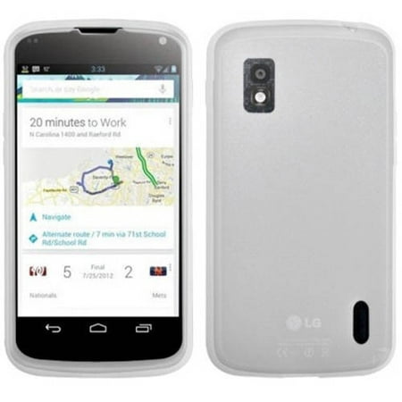 LG E960 Nexus 4 MyBat Solid Skin Cover, White