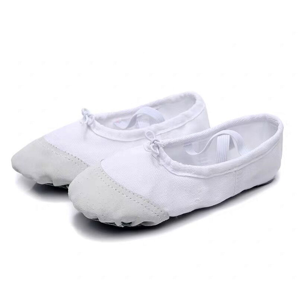 Kid Girls Canvas Ballet Dancing Flat Yoga Practise Shoes with Flower 