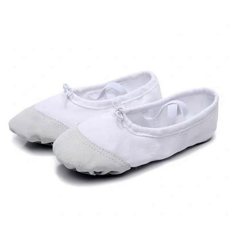 

HAWEE Canvas Ballet Shoes for Girls Ballet Practice Shoes/Full Sole Ballet Slippers Flats/Yoga Dance Shoes