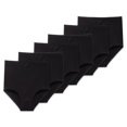 thumbnail image 1 of SCHIESSER Braguitas maxi para mujer, pack de 6 - «Cotton Essentials», braguitas maxi, algodón Negro XL (X-Large), 1 of 5