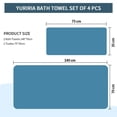 thumbnail image 2 of 4 PCS Juego de Toalla de Coral Grande Toallas de Baño Ultrasuave Toalla de Mano Absorbente para Baño, Hotel, SPA, Deportes, Piscina, 2 of 7