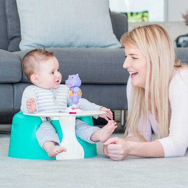 Bumbo Infant Floor Seat Baby Sit Up Chair w Adjustable Harness Aqua Walmart