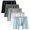 5-Pack, variant on Whaninti Men's Mesh Breathable Boxer Briefs Front Fly 3D-pouch Long Underwear 5-Pack M