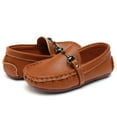 thumbnail image 5 of Odema Toddler Boys Soft Split Leather Slip-On Loafer Boat Dress Shoes, 5 of 6