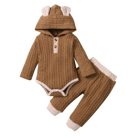 

Jdefeg Uncle Niece Baby Clothes Outfits Boys Long Solid Romper Knitted Pants Girls Sleeve Hoodie Bodysuit Baby Girls Outfits&Set Floral Baby Outfit Cotton Blend Khaki 90