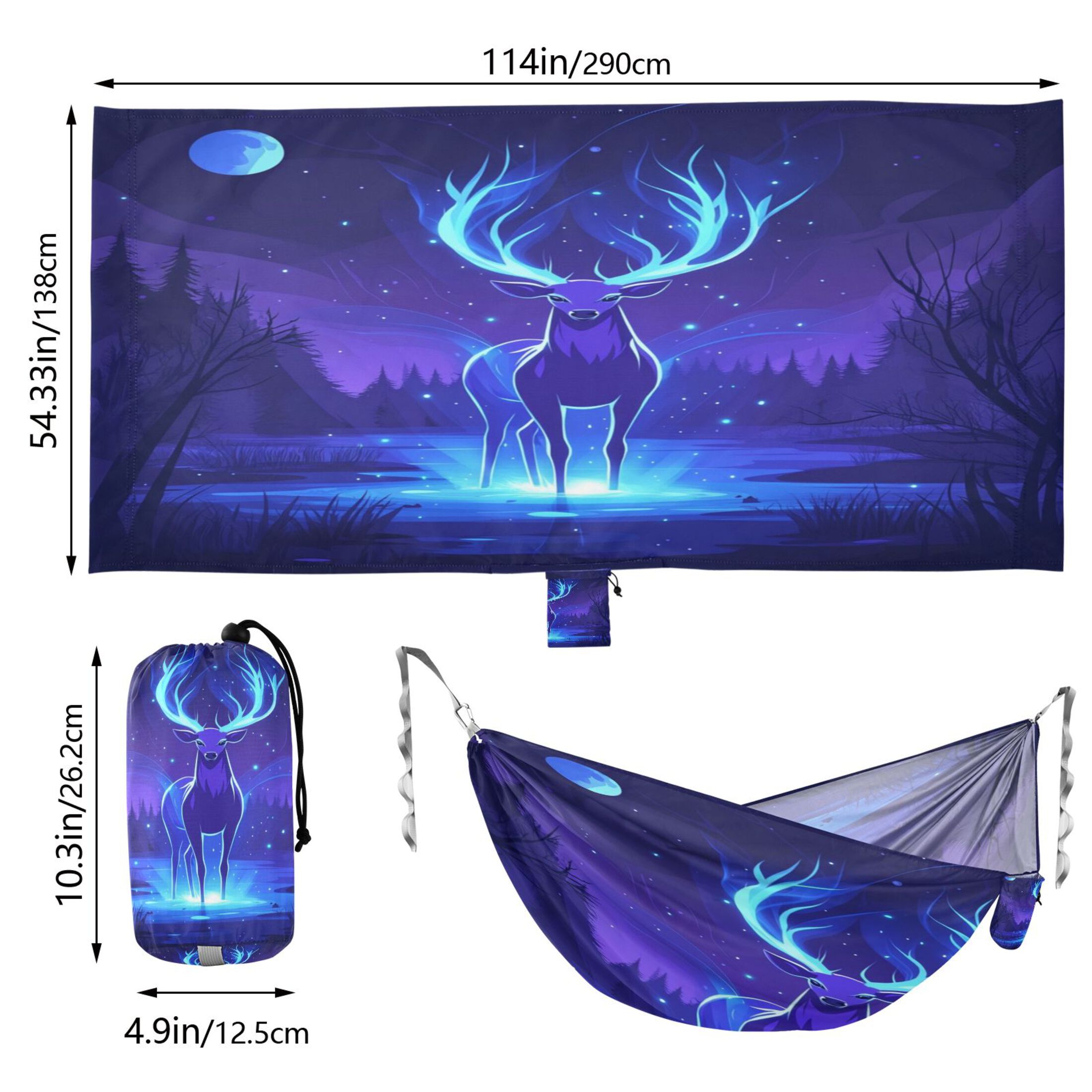 Hammock Camping Hammock Nylon Portable Hammock Travel Camping Hammock Purple Elk