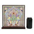 thumbnail image 6 of Frank Lloyd Wright Imperial Hotel Peacock Rug Stained Glass Wall Desktop Plaque, 6 of 9