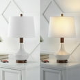 thumbnail image 6 of JONATHAN Y Finn 23" Vintage Minimalist Iron/Ceramic LED Mini Table Lamp with USB Charging Port, Wood Finished/White, 6 of 9