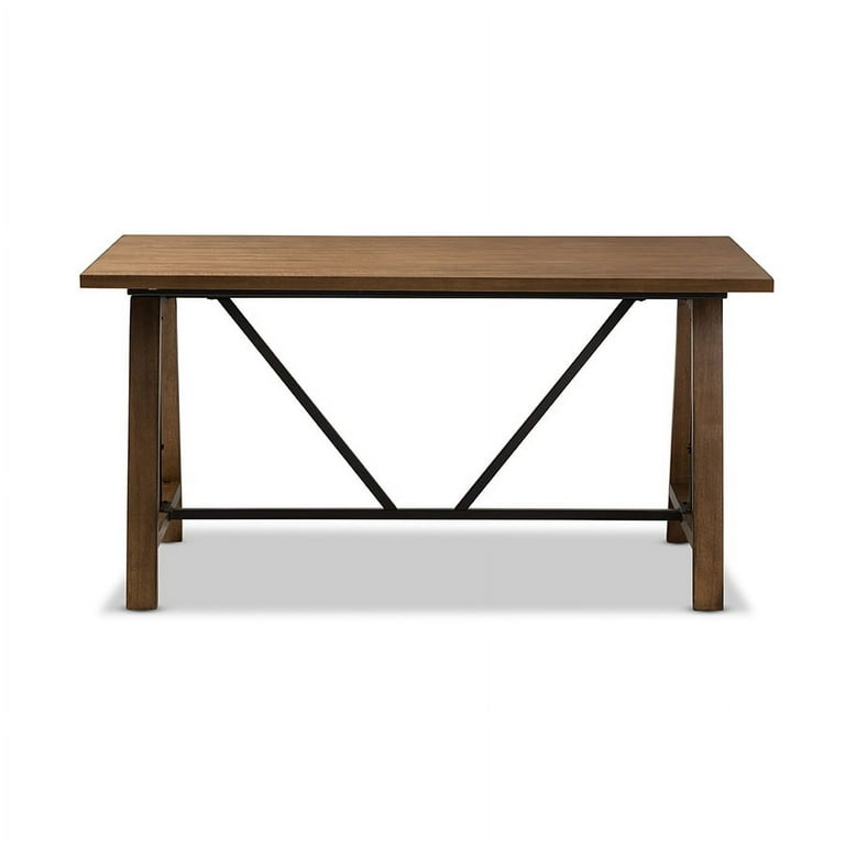 Baxton Studio Nico Rustic Industrial Metal and Distressed Wood Adjustable Height Work Table Baxton Studio Nico Rustic Industrial Metal and Distressed Wood Adjustable Height Work Table