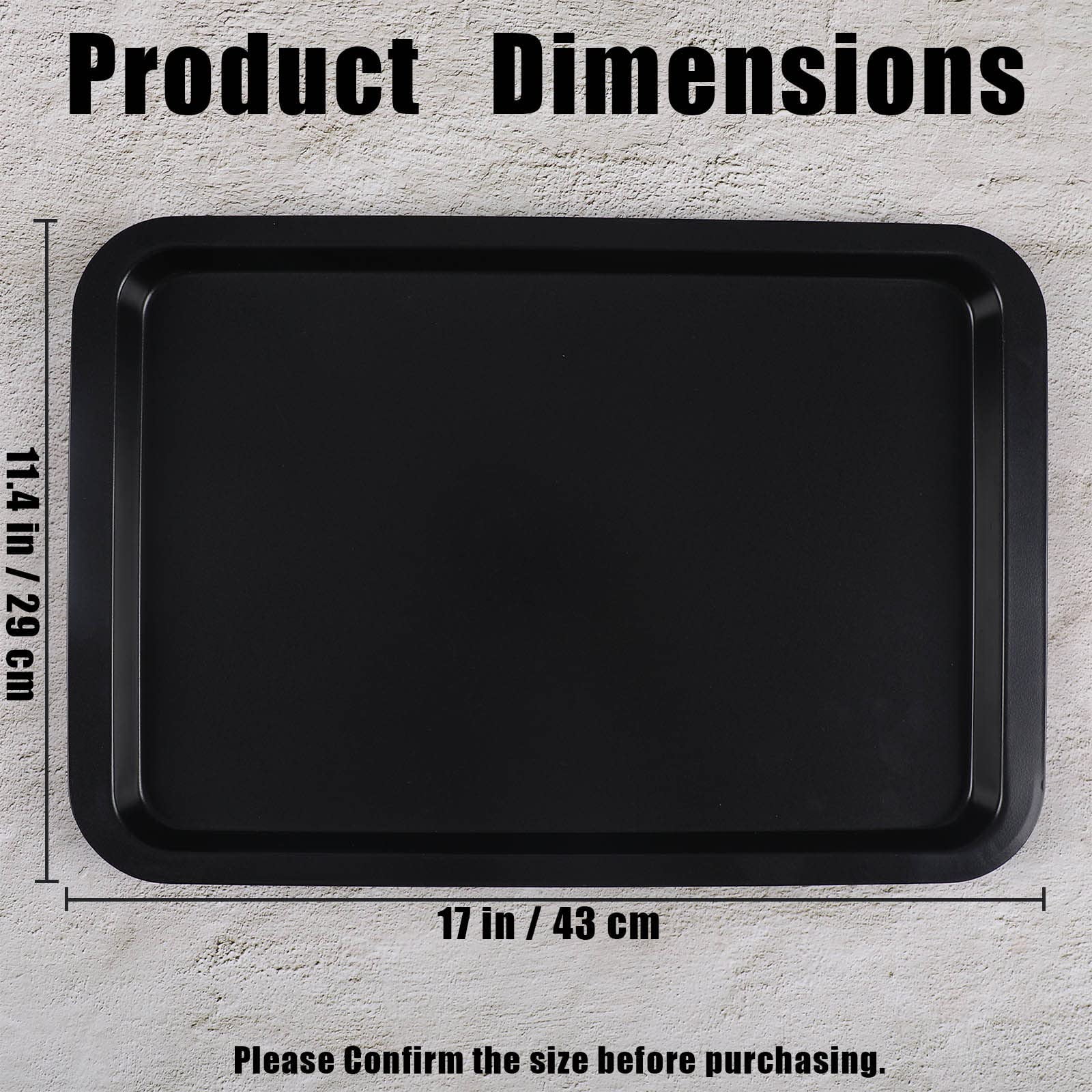12.7-Inch Nonstick Baking Sheets & Cookie Trays for Oven, 2-Pack PFOA Free  Baking Pans Set (Black)