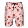 thumbnail image 3 of Zufioo Ladybug With Flower for Men's Casual Beach Shorts, Sports Fitness Quick-drying Drawstring Shorts with Pockets for Home Wear-Large, 3 of 6