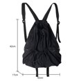 thumbnail image 2 of Mochila Viaje Mujer Cordón Moda Nylon Deportes al aire libre Negro, 2 of 5