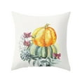 thumbnail image 2 of Matoen Halloween Pillow Covers - Fall Pumpkin Throw Pillow Covers, 18 x 18 Inch Cotton Pillow Cover Halloween Farmhouse Cushion Case for Sofa Couch Patio Outdoor Home Decor, 2 of 3