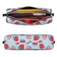 thumbnail image 2 of Naloa Strawberries Leather Pencil Case, Makeup Pouch, Zipper Pouch for Daily Essentials, Storage Organizer, Cosmetics and Stationary Bag, 2 of 7