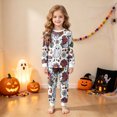 thumbnail image 2 of NOEGOEU 2-9 Years Toddler Boys Girls Halloween Pajamas Kids Long Sleeve Cute Sleepwear Set (Light Gray,6-7 Years), 2 of 6