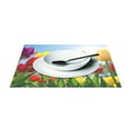 thumbnail image 3 of Ryvnso Placemats Set of 4 Summer Tulip Flower-a5 Dining Mats Heat-Resistant Non-Slip Washable Table Mat, 3 of 8