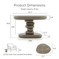 thumbnail image 2 of Kavren Modern Oval Glossy 2-Piece Coffee Table Set, Brown, 2 of 15