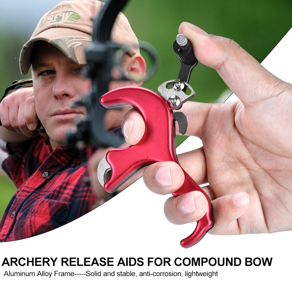 3 Finger Grip Archery Release Aids, Ergonomic Bow Release Trigger, For