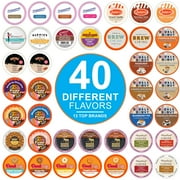 Perfect Samplers Flavored Coffee Variety Sampler Pack, Assorted Flavors in Single Serve Pods for Keurig K-Cup Machines, 40 Count