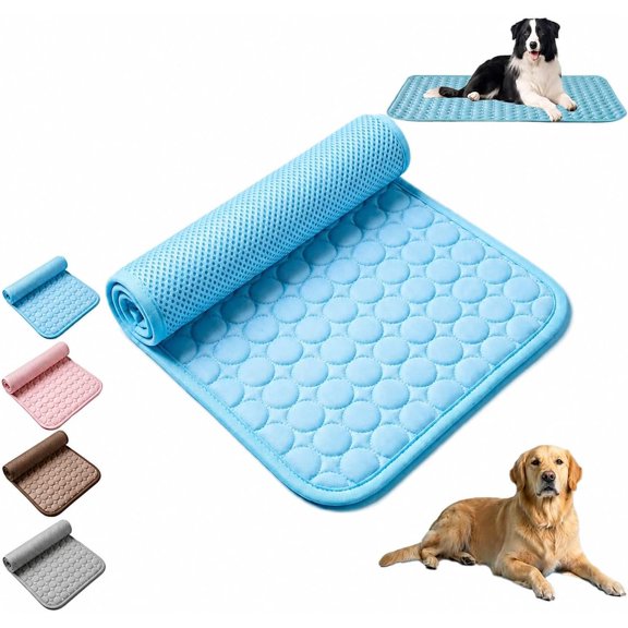 Dog Mat,Dog Large Mat, Cooling Pads Dogs, Washable Portable for Dogs Portable for Crate Kennel Car Sofa Bed Floor