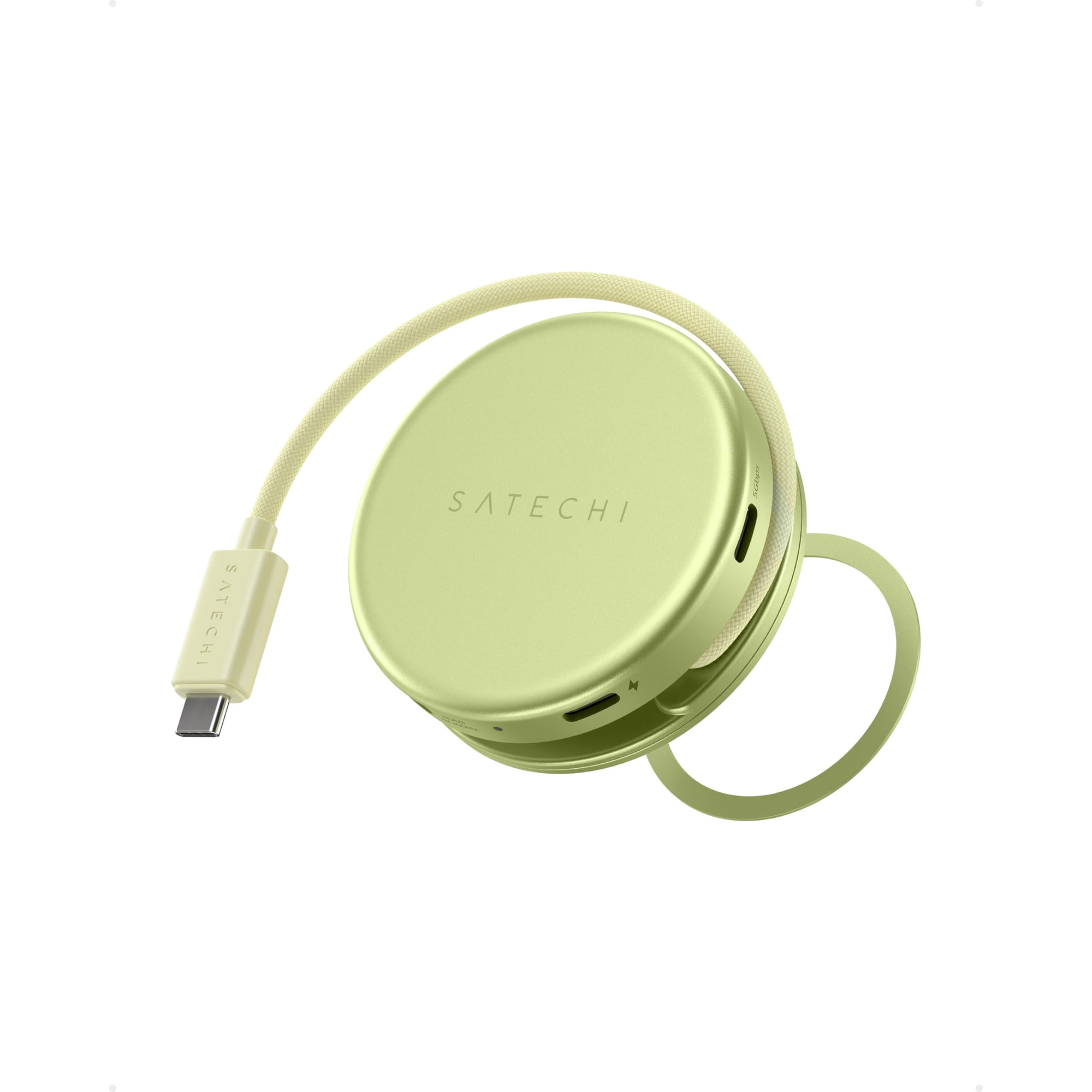 Satechi OntheGo 5-in-1 USB-C Hub, Multiport Adapter, 4K/60Hz HDMI, 60W PD Pass-Through Charging, SD Card Reader, USB-A & USB-C 5Gbps Data, Magnetic Mount for MacBook Neo/Air/Pro, iPad, Citrus