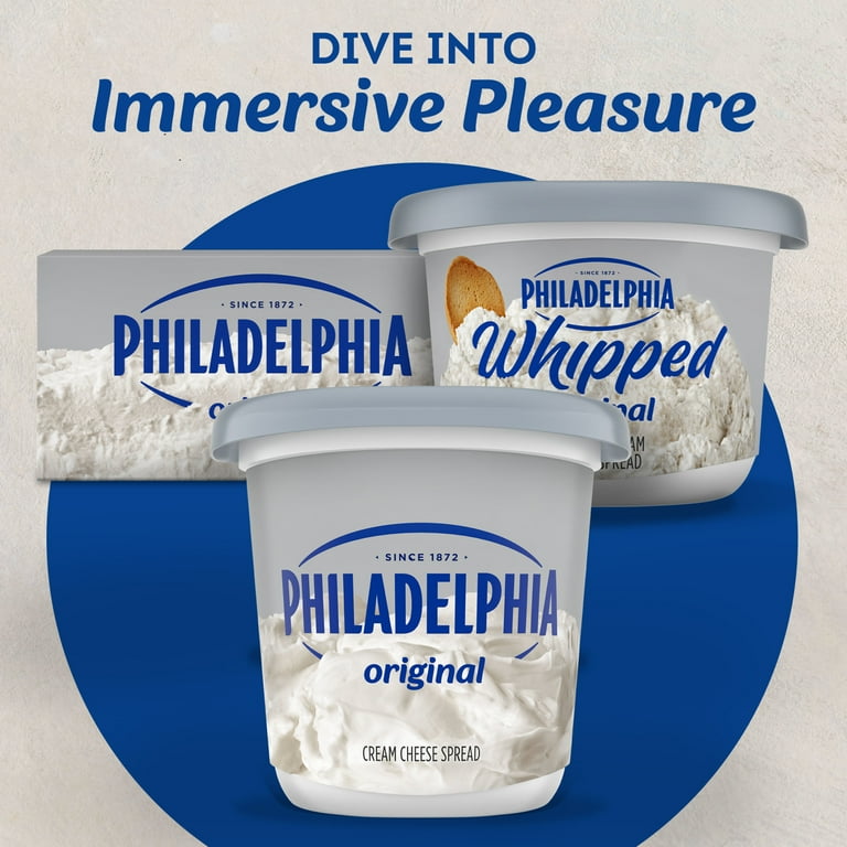 Philadelphia Cream Cheese Spread, 1 Tub, for Smooth, Spreadable