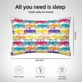thumbnail image 5 of Xecao Colorful Car Pattern Satin Pillowcases for Hair and Skin, Luxurious and Silky Pillow Cases with Envelope Closure, 20x30 Inches, 5 of 7