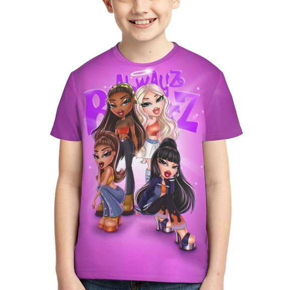 Kids Brat-z TShirt Graphic Cartoon Tee Shirts Short Sleeve Summer Tops For Boys Girls Youth