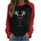 thumbnail image 1 of Tops Para Mujer Camisas de Manga Larga Otoño Primavera Patchwork Navidad Impreso Cuello Redondo Camiseta Casual Odeerbi  ODB151556, 1 of 5