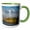 Green/White, variant on 3drose, Fortress El Morro, Old Town, San Juan, Puerto Rico, 11oz Two-tone Green Mug