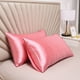 thumbnail image 1 of Nvzi fundas de almohada de seda lavada. Suave y agradable para la piel, funda de almohada de tacto sedoso que le da a la piel un abrazo lujoso. 20,08 x 29,92 pulgadas (jade)., 1 of 5