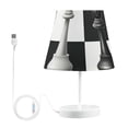 thumbnail image 2 of Grids with Chess LED Desk Lamp Table Lamp USB Bedside Nightstand Small Lamp for Bedroom Living Room Kids Room, 2 of 8