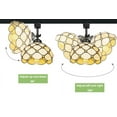 thumbnail image 4 of KAYYELAMP H-Type Track Head Lighting Mini Adjustable Angle E26 Base Stained Glass Tiffany Ceiling Light Pastoral Style Track Light Fixture for Gallery Mirror Front, 4 of 7