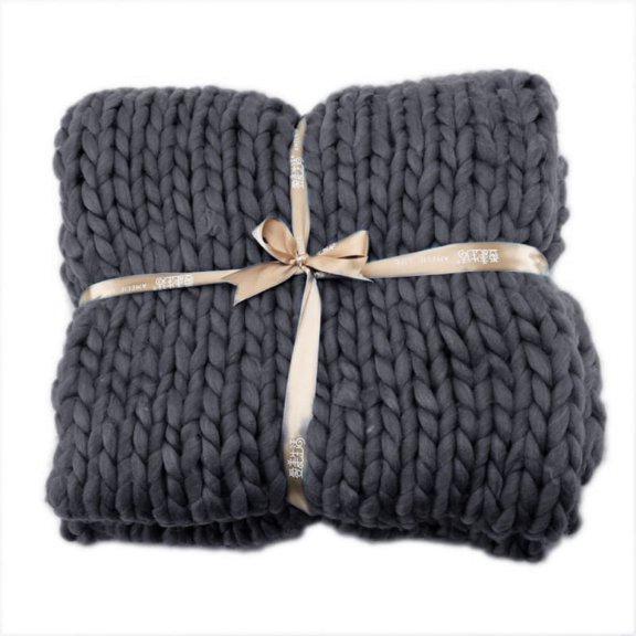 Saient Soft Luxury Chunky Knitted Blankets Thick Yarn Braided Throw Comfy Blanket for Couch