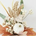 thumbnail image 6 of 2pcs Pumpkin Fall Table Decoration, Artificial Pumpkin with Maple Leaves Sunflower Berries for Fall Table Centerpieces Thanksgiving Decor, 6 of 6