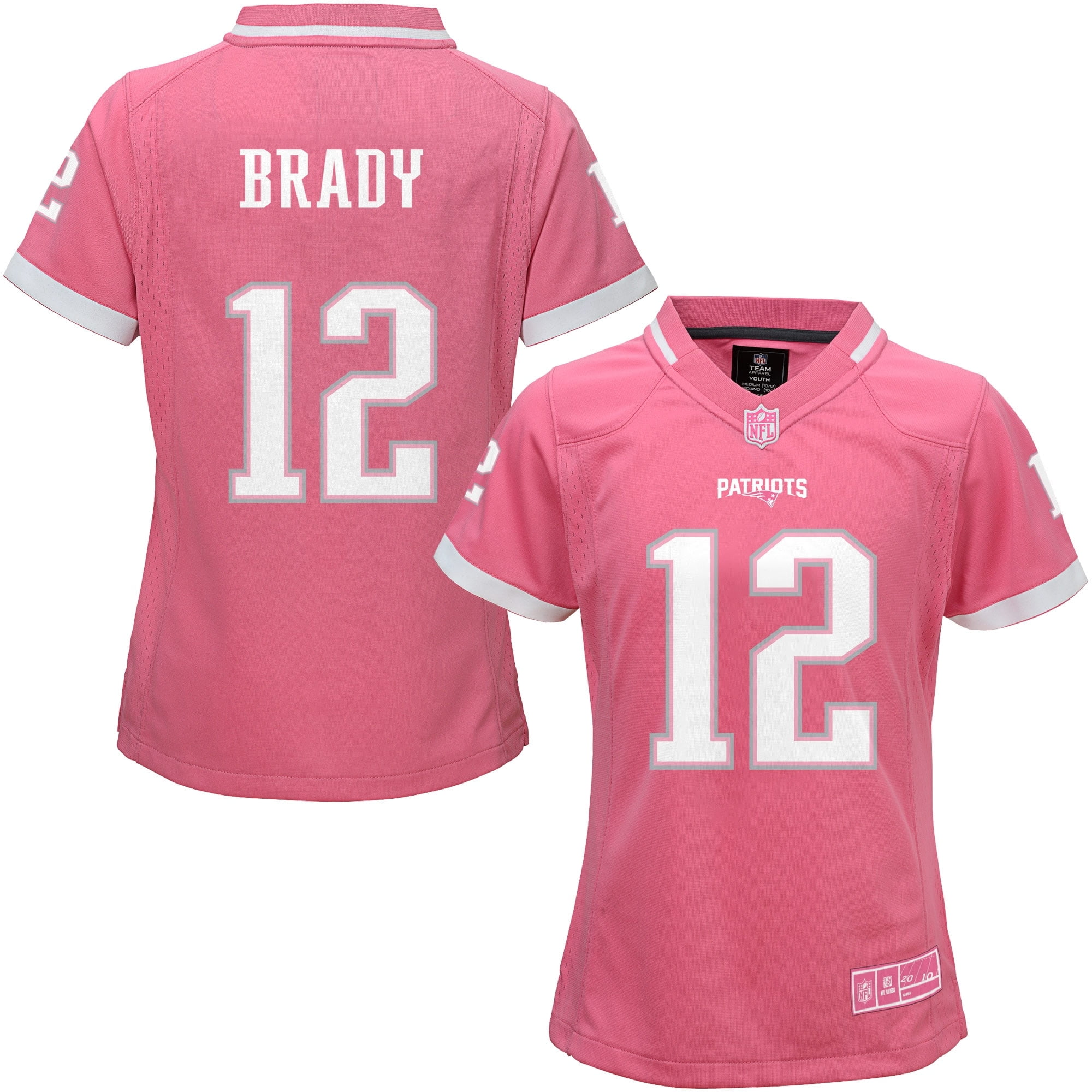 Tom Brady New England Patriots Girls Youth Bubble Gum Jersey - Pink - Walmart.com