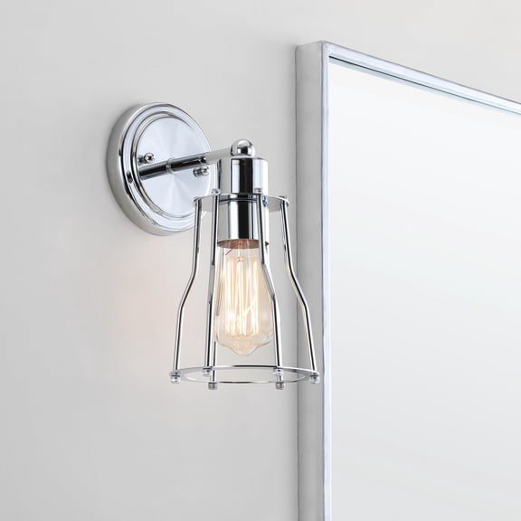 JONATHAN Y Evelyn 5.13" 1-light Metal Vanity Light, Chrome