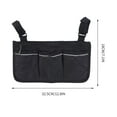 thumbnail image 3 of XMMSWDLA Wheelchair Side Bag, Wheelchair Pouch Bag with Cup Holder, Armrest Accessories for Wheelchair, Rollator, Electric Scooter Wheelchairs, Ideal Gift for Mother's Day & Father's Day (Black), 3 of 5