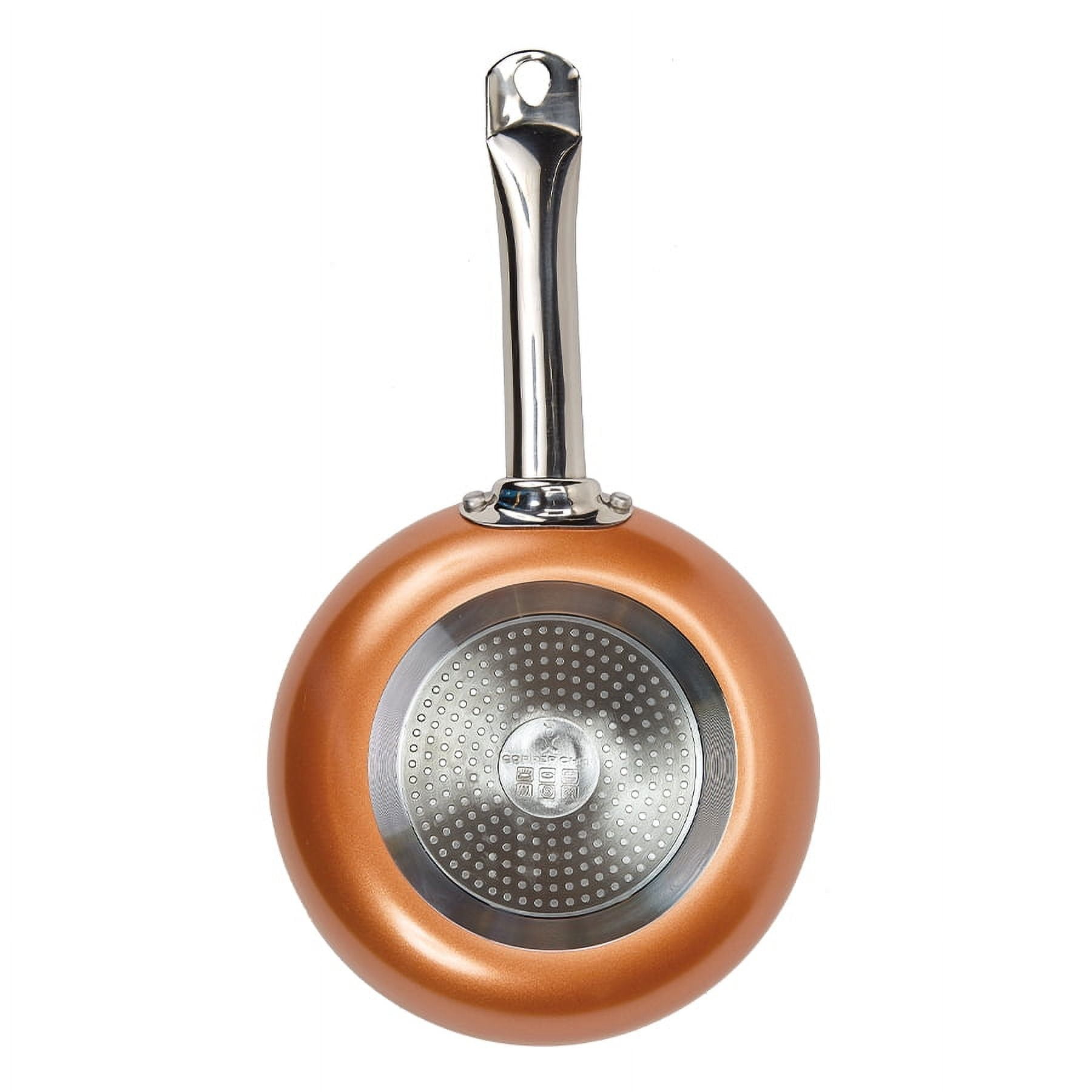 Tiger Chef Small Copper Pot Set- 5.5 inch Egg Pan, 28 Ounce Sauce Pan (.875  Quart), 10 Ounce Saucepan (.31 Quart)- Copper Plated Mini Stainless Steel