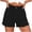 Z17 Black, variant on Pleated Shorts Women Cuffed Hem Casual Summer Shorts Relaxed It Shorts Dressy Lounge Bottoms with Pockets Blue,S