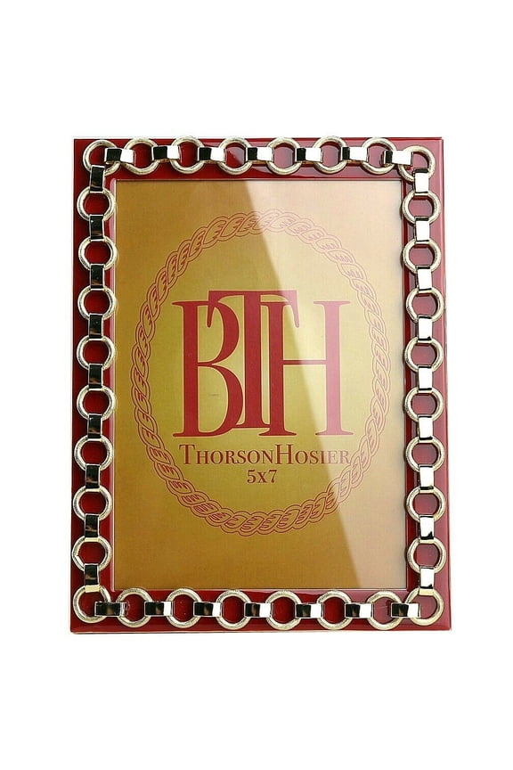 5x7 DERBY RED ENAMEL GOLD PLATED FRAME NEW BOX USA #8 ORIGINAL BOX WITH TAGS, GREAT 5x7 DERBY RED ENAMEL GOLD PLATED FRAME NEW BOX USA #8 ORIGINAL BOX WITH TAGS, GREAT GIFT, RETAIL $185