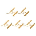 thumbnail image 1 of Unique Bargains 10Set Ribbon Crimp Clamp Ends Lobster Claw Clasps & Chain 40mm Light Golden for DIY, 1 of 7