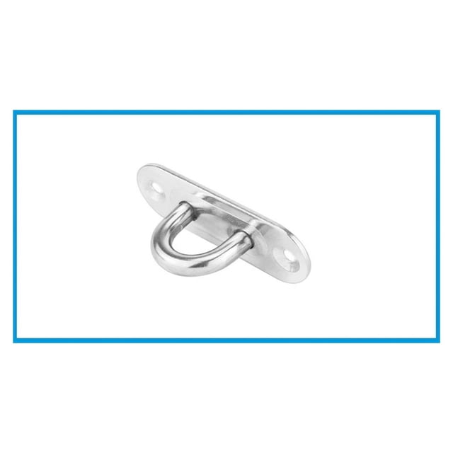 Stainless Steel Ceiling Hook ,U Hook Pad Eye Plate Marine Hardware Staple Hook Loop Screws Mount,2pcs ,Long Lasting