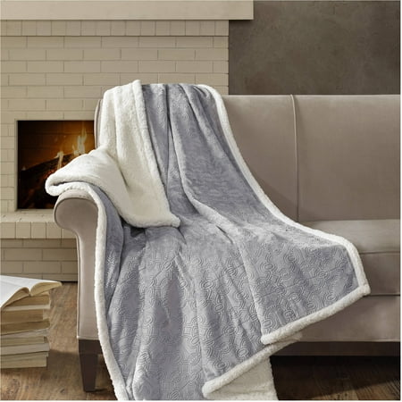 Gray Geometric Throw Blankets (u002260x70u0022)