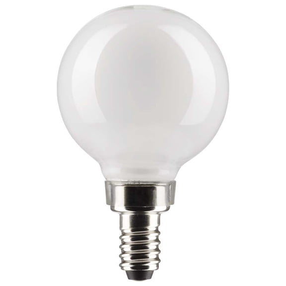 Satco 4.5w G16.5 Globe Filament LED 2700K Candelabra Base Dimmable - 40w equiv