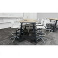 thumbnail image 5 of KFI Studios Midtown 6' x 3' Pub Table Set, Designer White , 4 Burgundy KOOL Stools, 5 of 5