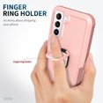 thumbnail image 5 of Samsung Galaxy S22 Plus Case with Ring Kickstand, Galaxy S22+ Case, Dteck Rugged Shockproof Anti-Drop Heavy Duty Protection, Rotating Ring Stand Fit Magnetic Car Mount Phone Case, Rosegold, 5 of 8