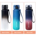 thumbnail image 4 of Pava Botella de agua para deportes motivacionales de 500 ml / 1000 ml con marcador de tiempo Botella para beber a prueba de fugas para hacer ejercicio Gimnasio Ciclismo al aire libre Correr Senderismo Irfora Pava, 4 of 7